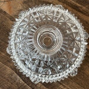 Set of 5 Vintage Stars and Bars Glass Candle Holder- glow under 365NM UV Light